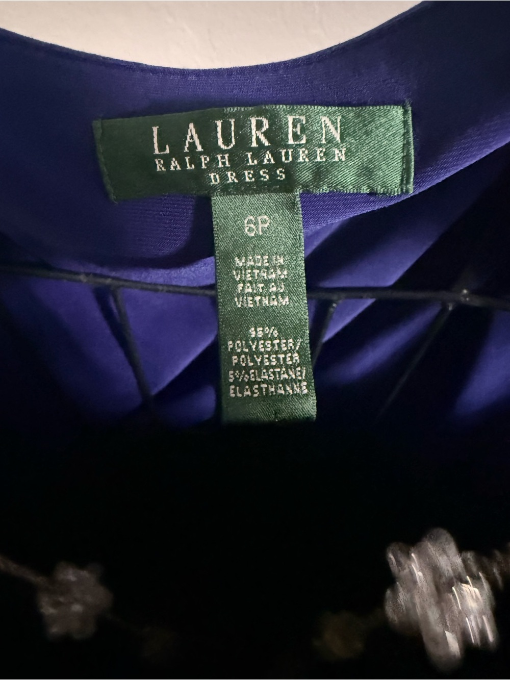 Ralph Lauren Cobalt Blue Draped V-Neck Dress - Picture 2 of 4